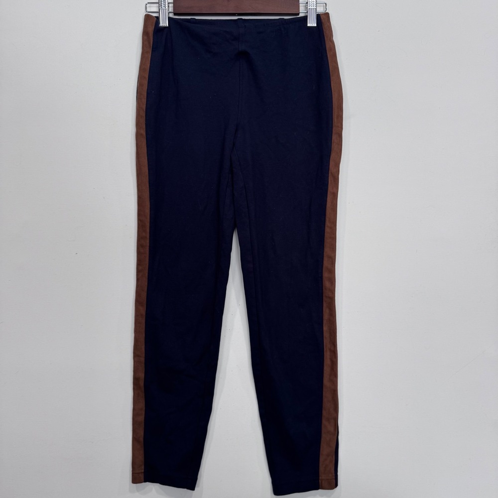 Lauren Ralph Lauren Navy Blue Pants with Brown Side Stripe Women's XS‎ Petite